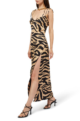 Zebra Vi Twisted Long Dress
